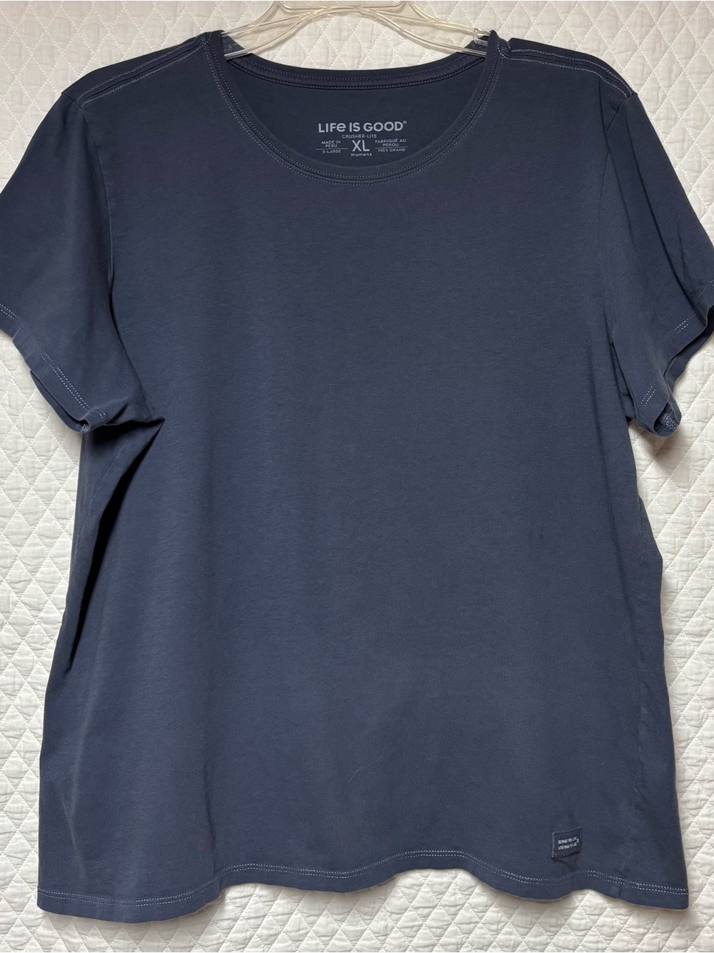 Life Is Good Crusher-Lite Short Sleeve Crew T-Shirt in Faded Navy